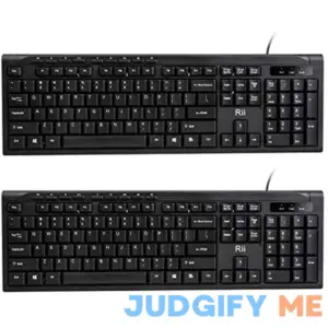 Rii Rk907 Ultra-Slim Compact USB Wired Keyboard for Mac and PC