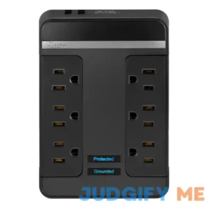 Rocketfish 6 Outlet/2 USB Swivel Wall Tap 2100 Joules Surge Protector