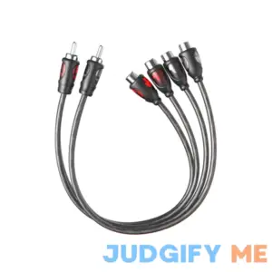 Rockrix 1ft Rca 1 Female to 2 Male Audio Speaker Y Adapter Splitter Cable