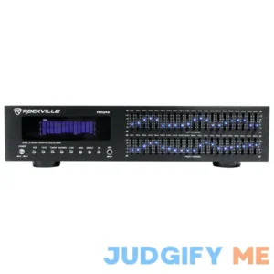 Rockville REQ42-B Black Rack Mount 2 x 21 Band Equalizer