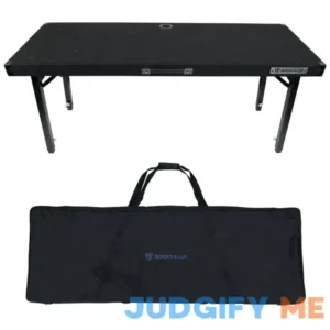 Rockville RTBL4 Adjustable Height DJ Table Folding Legs + Carry Bag 20" x 60"