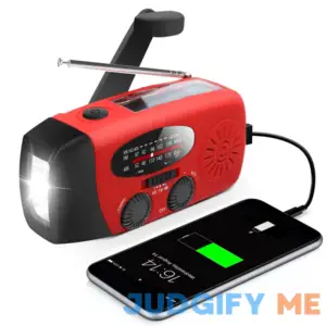 RunningSnail Emergency Hand Crank Radio With LED Flashlight For Emergency Am/FM NOAA Portable Weather Radio With 2000mAh Power Bank Phone Charger