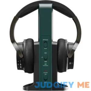 Rybozen Wireless Headphones for TV Watching with 2.4g Digital RF Transmitter Charging Dock Hi-Fi Soft Over-Ear Headset