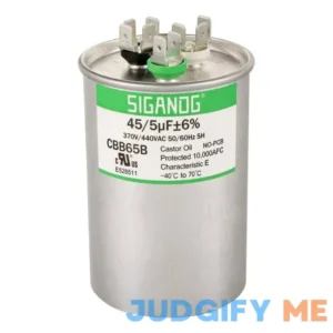 SIGANDG 45+5 MFD 45/5 uF 370 or 440 Volt CBB65B Capacitor for AC Motor Run