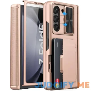 SIXBOX for Galaxy Z Fold 5 Case with Card Holder & Hinge Protection & Screen Protector