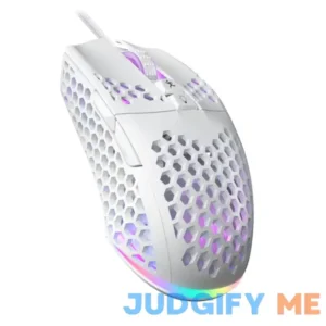 SOLAKAKA SM900 White Wired Gaming Mouse with Honeycomb Shell