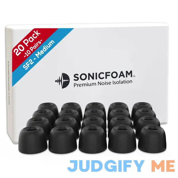 SONICFOAM Memory Foam Earbud Tips Premium Noise Isolation Replacement Foam Earphone Tips SONICFOAM Memory Foam Earbud Tips Premium Noise Isolation Replacement Foam Earphone Tips