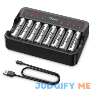 SUKAI Rechargeable AA Batteries with Charger