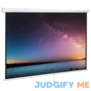 SUPER DEAL 80'' 16:9 HD Projection Screen Foldable Anti-Crease Portable Projector Movie Screen Manual Pull Down for Home Theater Presentation