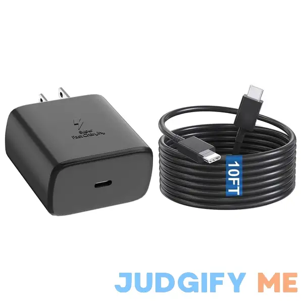 Samsung 45W USB-C Charger Super Fast Charging Android Phone Charger Block & 10FT Type C Charger Cable Cord for Samsung Galaxy S24 Ultra/S24/S24+ Samsung 45W USB-C Charger Super Fast Charging Android Phone Charger Block & 10FT Type C Charger Cable Cord for Samsung Galaxy S24 Ultra/S24/S24+