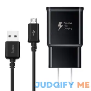 Samsung Adaptive Fast Charging Wall Charger with 5 Feet/1.5 Meter Micro USB 2.0 Cable Kit Set Compatible with Samsung Galaxy S7/S7 E/S6/s5/note5/4