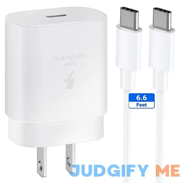 Samsung Charger Super Fast Charging 25W USB C Wall Charger Block with 6.6ft Type C Charger Cable Cord for Samsung Galaxy S24/S23/S22/S21/S20/Ultra