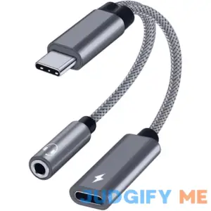 Samsung Galaxy S24 Headphone Adapter USB C to AUX Mic Jack with PD 60W Fast Charging for Stereo