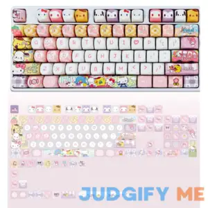 Sanri0 Keycaps for XOA MX Switches Cute Anime Japanese Kitty Cinnamoro Kurromi Mechanical Gaming Keyboard