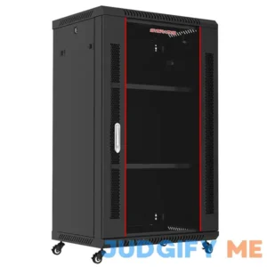 Server Rack Wall Mount Networking Cabinet Locking IT Cabinet 19 Inch Enclosure Av Audio Video Rack Lockable Cabinet Network Rack with POWERBAR