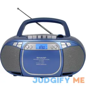 Sharp QT-CD290 Portable CD MP3 Cassette Boombox with AM/FM Stereo and Aux Input