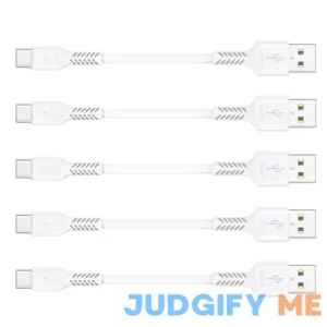 Short USB C Cord Fast 5 Pack Durable USB A to USB Type C 3A Fast Charging Cable for Charging Station Compatible with Samsung Galaxy
