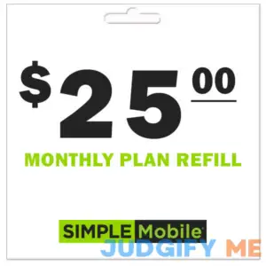 Simple Mobile Monthly Plan ReUp Refill - Instant Payment $25 by PrePaid Phone Zone