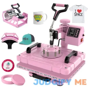 Slendor 5 in 1 Heat Press Machine 12x15 Inch T-Shirt Pressing Machine 360° Swing Away Sublimation Heat Press Digital Heat Transfer with 11OZ Tumbler