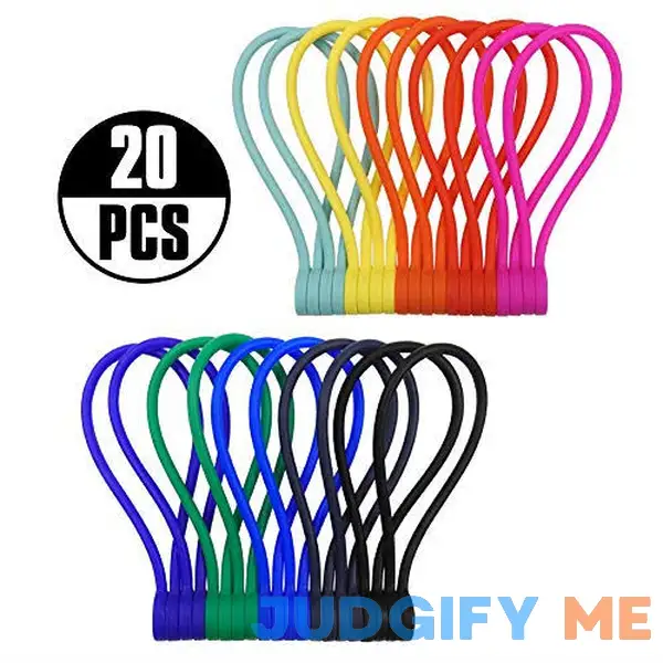 Smart&cool Reusable Silicone Magnetic Cable Ties for Bundling and Organizing Smart&cool Reusable Silicone Magnetic Cable Ties for Bundling and Organizing
