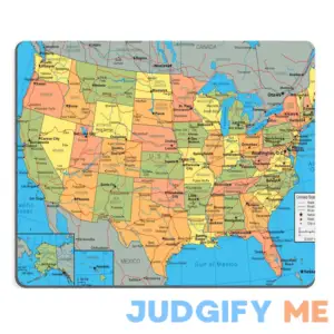 Smooffly United States Map Non-Slip Rubber Gaming Mouse Pad