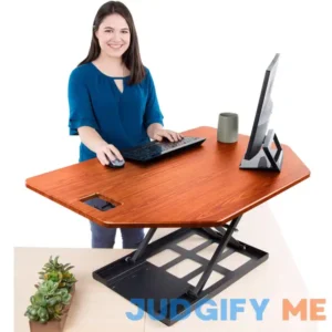 Stand Steady X-Elite Pro Premier Corner Standing Desk Converter Extra Large 40 Inch Sit to Stand Desk