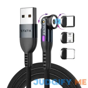 Statik 360 Rotating Magnetic Charging Cable Magnetic USB C Charging Cable