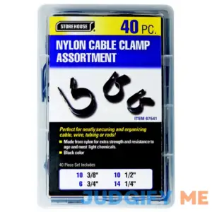 Storehouse Black Nylon Cable Clamp Set