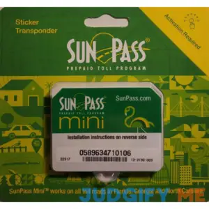 Sunpass Mini Sticker Pre-Paid Toll Program For Florida