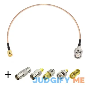 Superbat SMA Male to BNC Male Cable + 5pcs RF Coax Adapter Kit SMA to BNC Cable SMA BNC Adapter Cable Kit for RF Applications/antennas