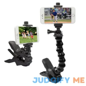 Suptig Phone Holder Desk Gooseneck Mount Cell Phone Clamp Clip for Pole Mobile Phone Mount Stand