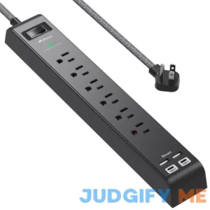 Surge Protector Power Strip - 6 Outlets 4 USB Charging Ports