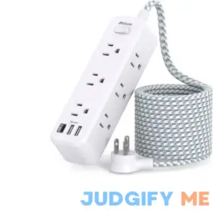 Surge Protector Power Strip Braided Extension Cord with 9 AC Outlets 2 Usb-a 1 Usb-c Ports