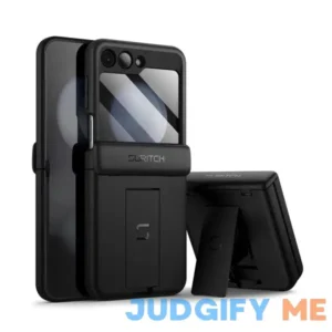 Suritch for Samsung Galaxy Z Flip 5 Case with Built-in Screen Protector & Kickstand & Hinge Protection