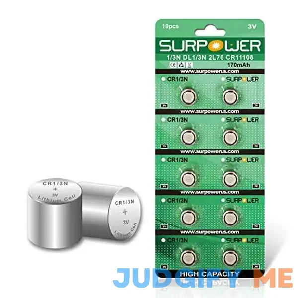 Surpower CR1/3N 3V Lithium Battery 10 Pack Surpower CR1/3N 3V Lithium Battery 10 Pack