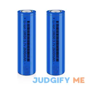 Svenirven 2 Packs 3.7V 2600mAh Flat top Rechargeable Batteries for Headlamp