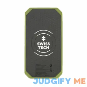 Swiss Tech 20000 mAh Wireless Power Bank with Flashlight and Charging Pad
