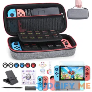 Switch Case for NS Switch innoAura 19 in 1 Switch Accessories Bundle with Switch Carrying Case