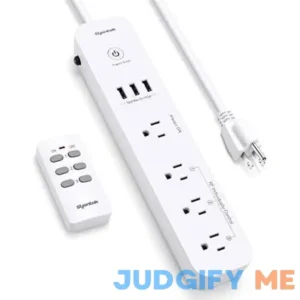 Syantek Remote Control Power Strip with 3 USB Ports 3 RF Controlled Outlets