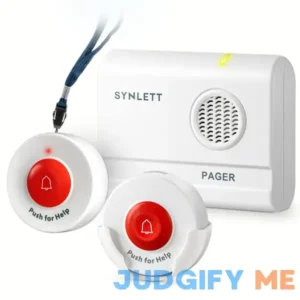 Synlett Caregiver Pager Wireless Call Buttons for Elderly Monitoring SOS Alert System Portable Alarm for Nurse Call Seniors Patients Emergency Home