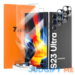 TAURI 2+2 Pack Screen Protector Designed for Samsung Galaxy S23 Ultra 5G