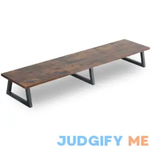 TEAMIX 42 inch Large Dual Monitor Riser Extra Long Monitor Stand Riser TV Stand Riser Monitor Stand for 2 Monitors Wood