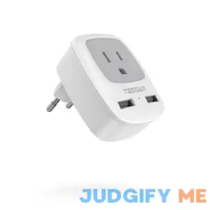 TESSAN European Plug Adapter Power 2 USB
