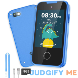 TKECWOB Kids Phone Toy for 3 4 5 6 Year Old Touchscreen Kids Cell Phone Dual Camera with Music Player Flashlight Puzzle Games Alarm Learning Toys