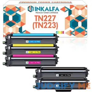 TN227 High Yield Toner Cartridge 4 Pack TN223BK/C/M/Y Compatible for Brother TN-227BK/C/M/Y MFC-L3750CDW MFC-L3770CDW HL-L3290CDW HL-L3210CW Printer