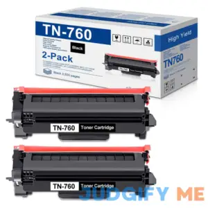 TN760 High-Yield Black Toner Cartridge Twin Pack TN760 2PK Replacement for Brother TN-760 TN-730 Toner for HL-L2350DW L2395DW L2390DW L2370DW