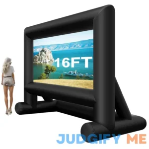 TONKOUM Portable 16Ft Inflatable Movie Screen Outdoor Mega Blow Up Projector Screen for Outdoor Party Backyard Pool Fun
