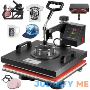 TOPDEEP 5 in 1 Heat Press Machine Heat Press 15x15 inch