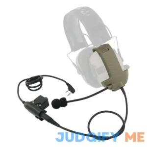 TSVISIONCORE Microphone & PTT for Walker's Razor Noise Cancelling Headphones Airsoft(Tan)