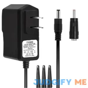 TTODDE AC/DC Adapter 6V 2A 1.5A 1A 0.5A Adapter Power Supply 6V Power Cord 12W 100-240V 50-60Hz with 3.5 x 1.35mm/5.5 x 2.5mm DC Plug Compatible 6
